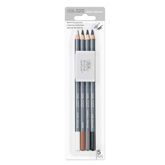6 Pack: Winsor & Newton™ Studio Collection™ Sketching Pencil Set with Eraser